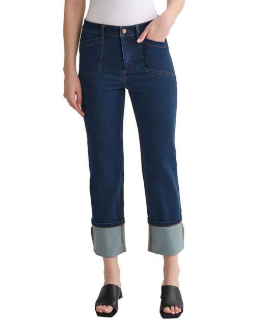 送料無料 ジョーンズニューヨーク レディース デニムパンツ ボトムス Women s Straight Cuff Denim Jeans Westpoint Wash