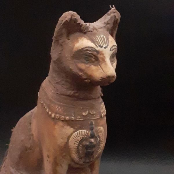 高さ20㎝！【古代エジプト バステト神】動画あり 家を守る神 出土品 猫 ネコ-