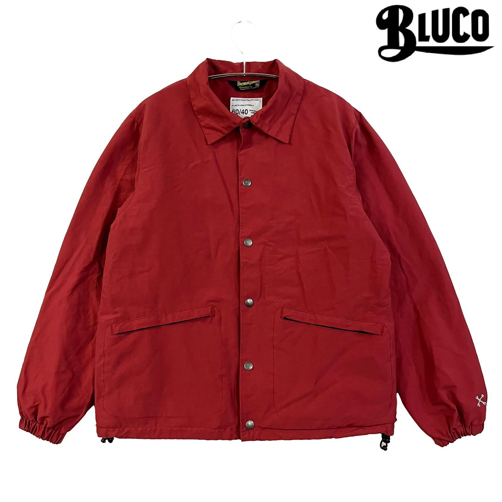 USED／メンズM】BLUCO 60/40 COACH JACKET RED - メルカリ