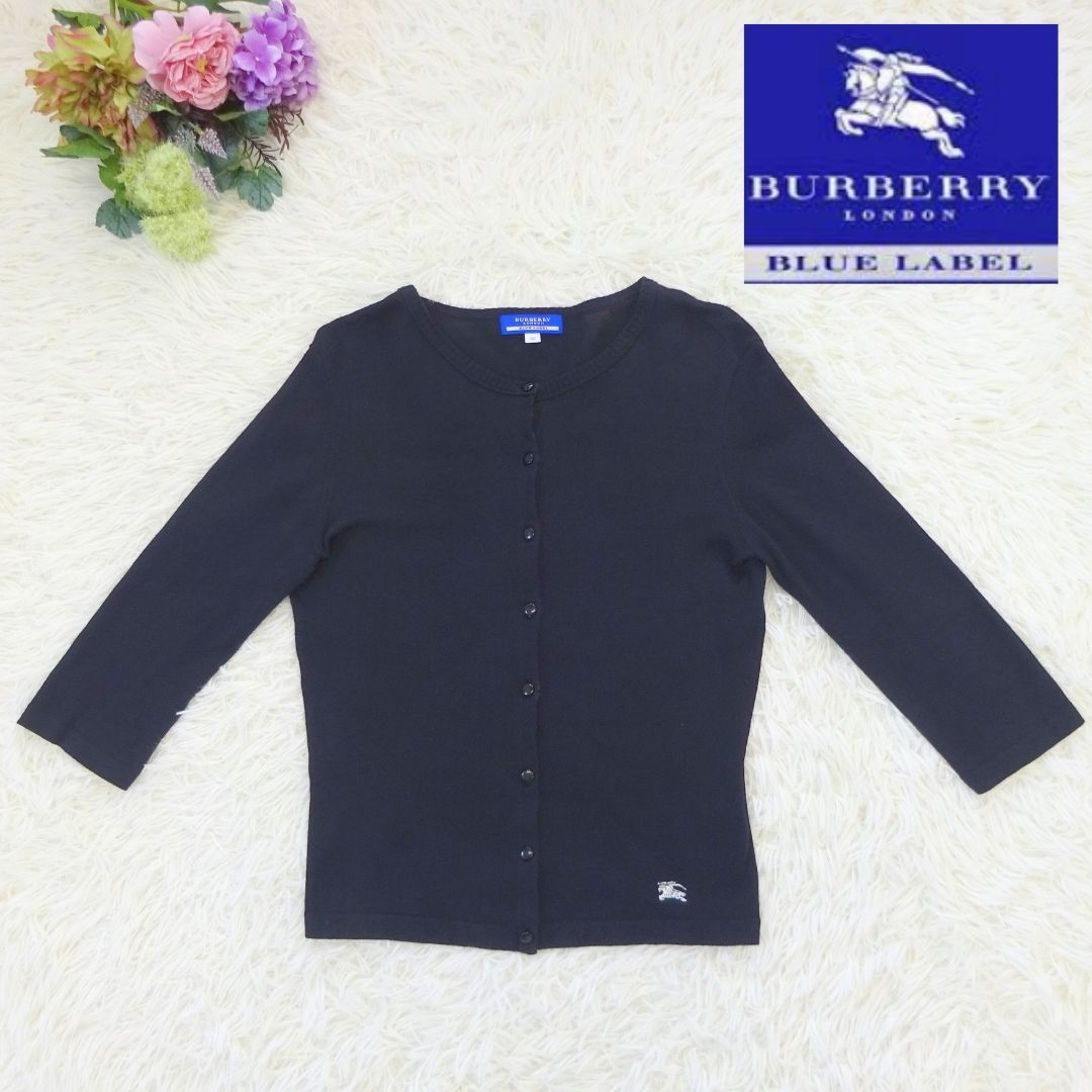 BURBERRY BLUE LABEL カーディガンM 七分丈 バーバリーブルーレーベル