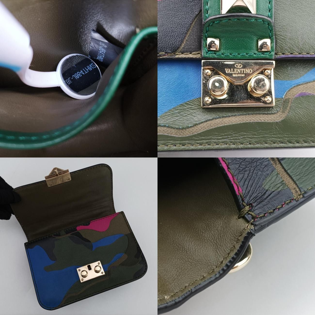 ヴァレンティノValentinoロックスタッズグラムロックマルチ レザーBL-J864THN2 DECORATOM_COM_BR