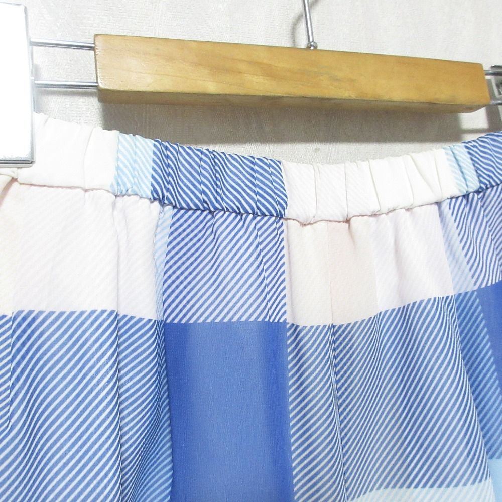 中古　美品　ブルーレーベルクレストブリッジ 定番チェックワイドパンツ 良品 BLUE LABEL CRESTBRIDGE ブルーレーベルクレストブリッジ