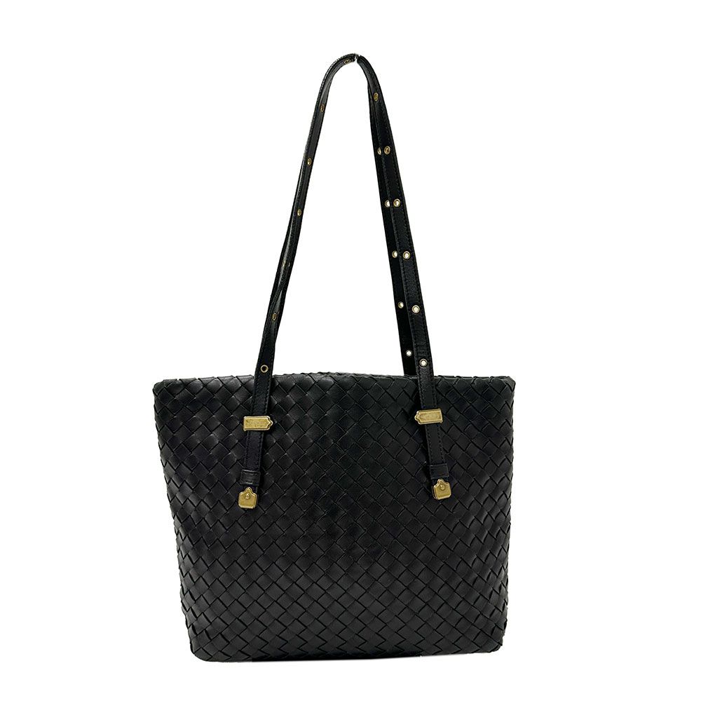 高級＊ボッテガヴェネタ イントレチャートトートバッグ ブラック