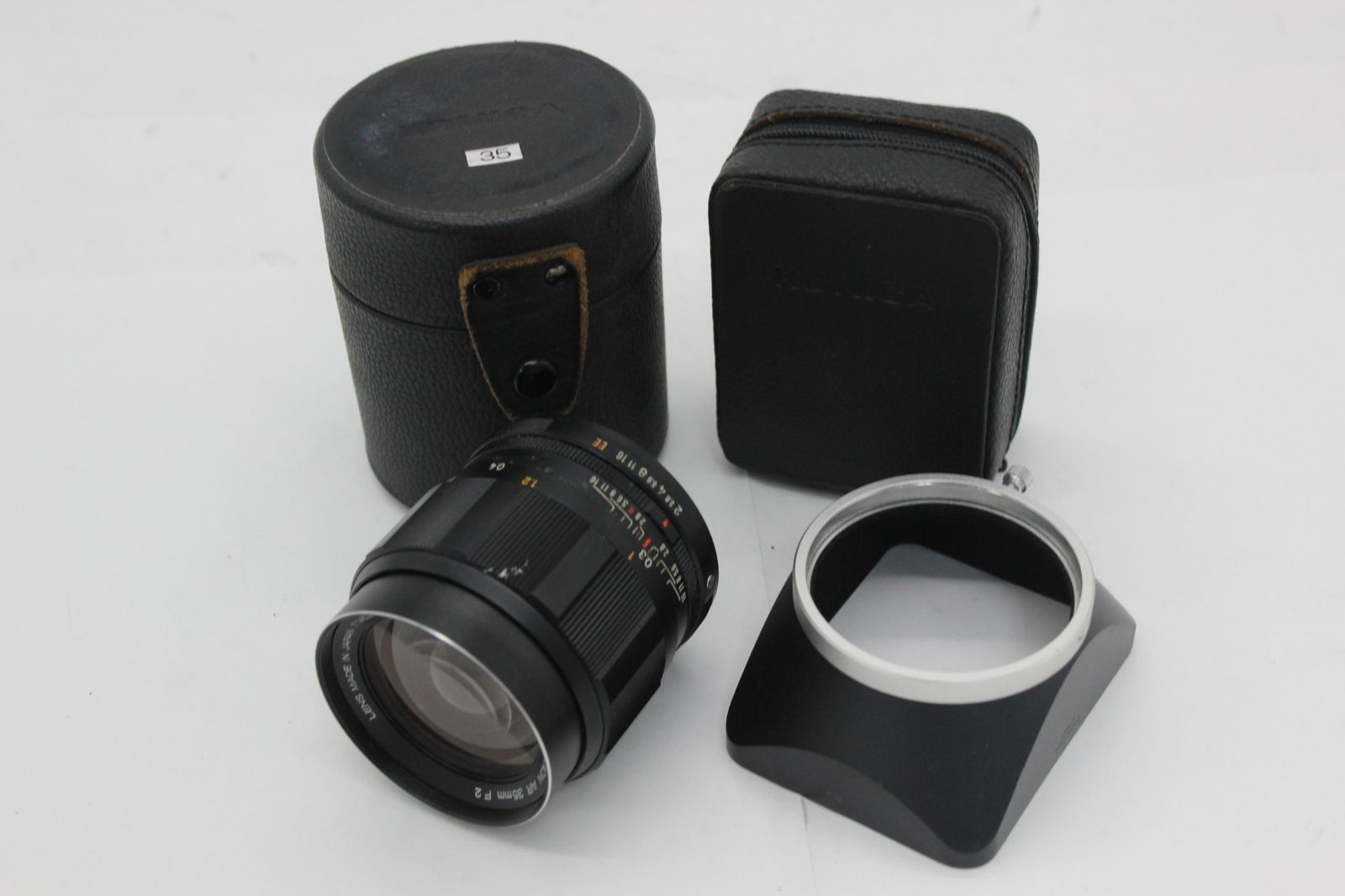 返品保証】 コニカ Konica Hexanon AR 35mm F2 ケース、フード 返品保証】 コニカ Konica Hexanon AR 35mm F2 ケース、フード