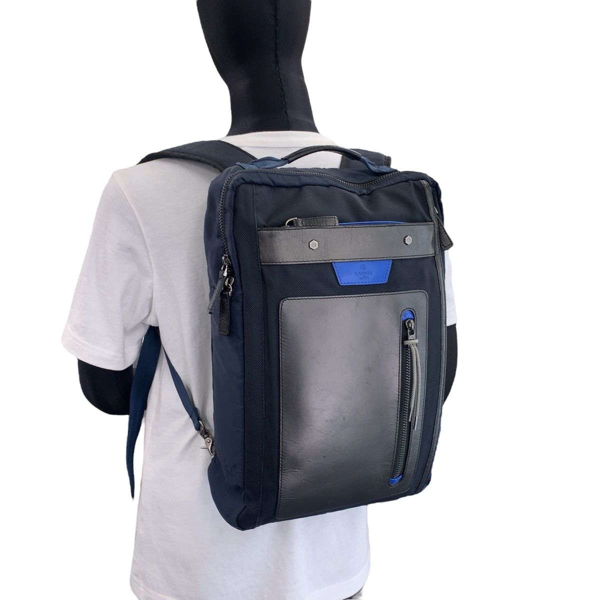 LANVIN en Bleu ランバンオンブルー ブラック 黒 ブルー シルバー金具 