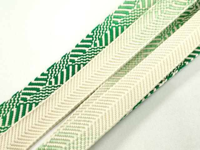 平和屋本店■極上　有職組紐道明　帯締め　笹浪組　つづれ錦　緑　宮内庁御用　国立博物館御用　東京芸術大学御用　逸品　未使用CXAA0512s5 平和屋本店□極上 有職組紐道明 帯締め 笹浪組 つづれ錦 緑 宮内庁御用