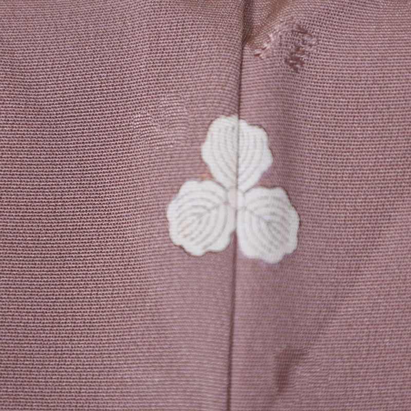 色無地 裏柳色 一つ紋 K-5104 袷】伽羅色 更紗や菱地紋 色無地