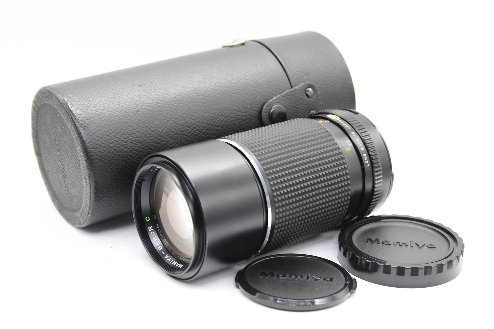 返品保証】 マミヤ Mamiya-Sekor C 210mm F4 前後キャップ ケース付き 