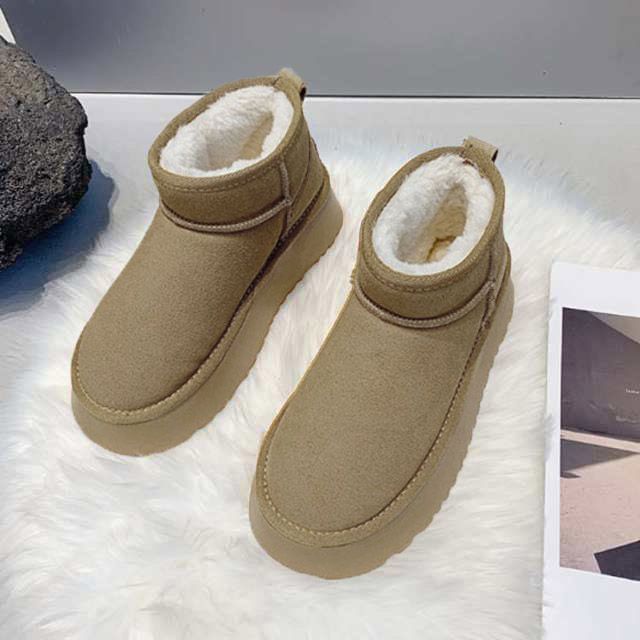 厚底 ムートンブーツ ショート 厚底 防寒靴 ムートンブーツ レディース ショートブーツ ブーツ 秋冬 小さい 大きいサイズ 4.5cmヒール ボアブーツ ファーブーツ 抗菌防臭 防寒 撥水 裏起毛 shbwdd3127