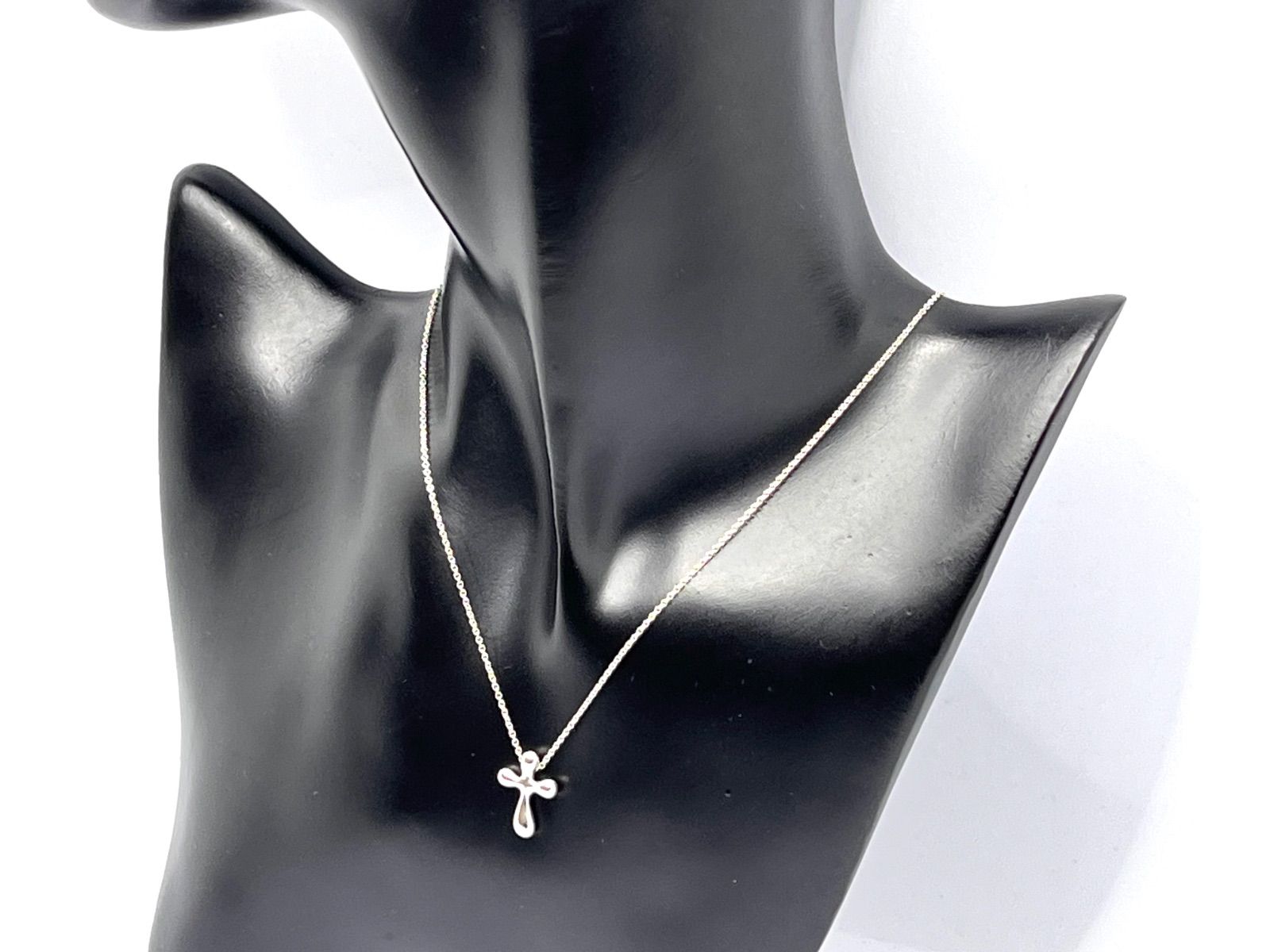 a114 Tiffany&Co. ティファニー スモール ミニ クロス ネックレス