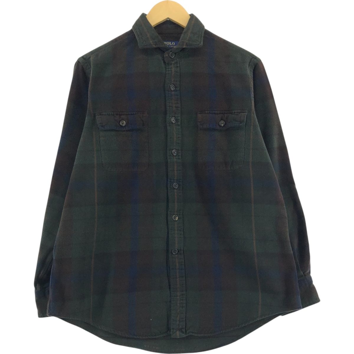古着 ラルフローレン Ralph Lauren POLO RALPH LAUREN 長袖 フランネルチェックシャツ メンズL相当/eaa514742