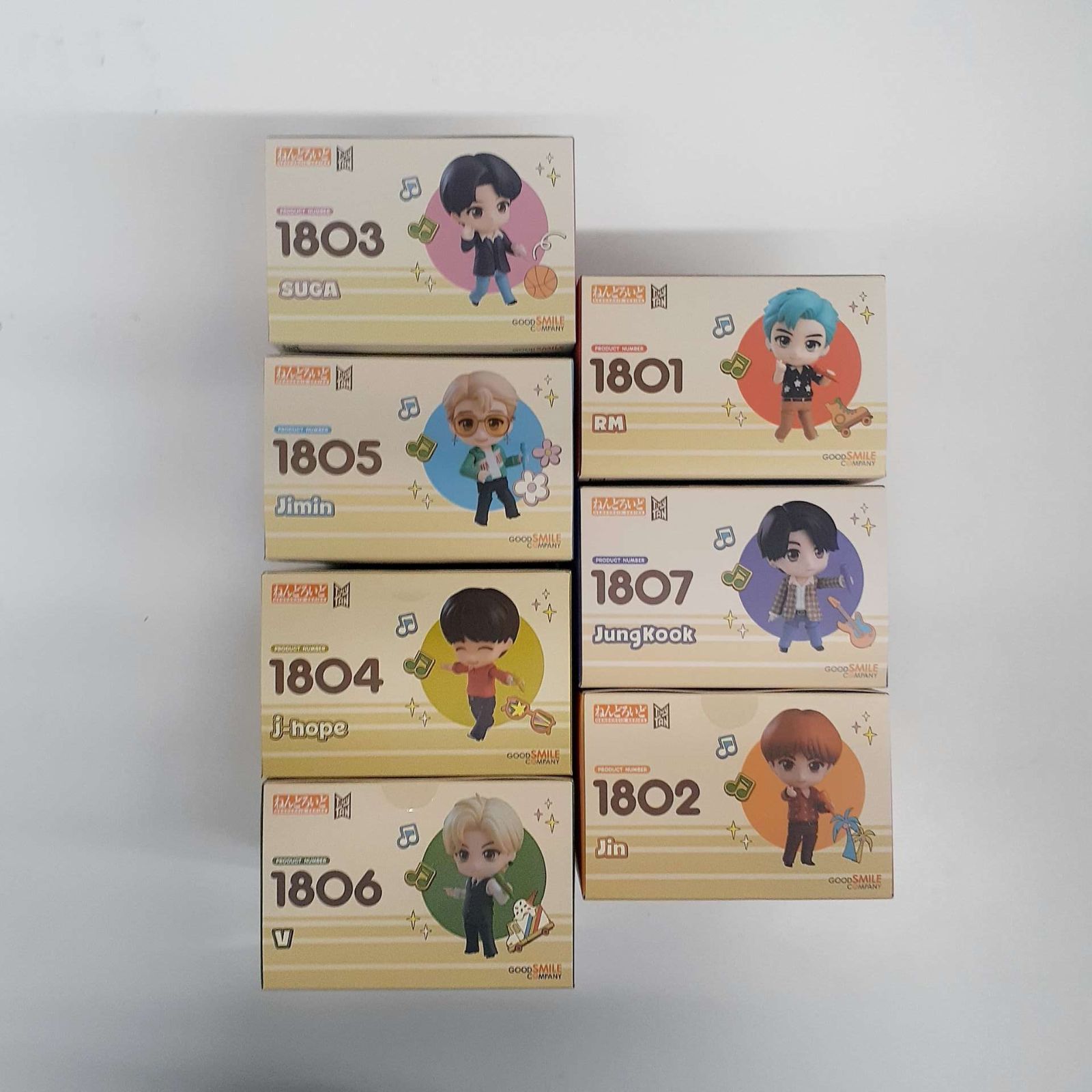 新品・未開封】ねんどろいど TinyTAN：V/Jung Kook/Jimin/RM/SUGA/Jin 