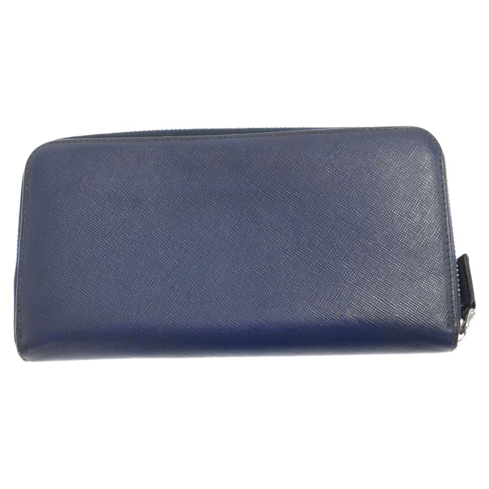 PRADA (プラダ) サフィアーノ ラウンドファスナー 長財布 ネイビー