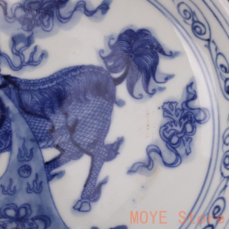 中国　　工芸品 大清乾隆青花麒麟紋八方瓶 景徳鎮 陶磁器 装飾品 現代工芸