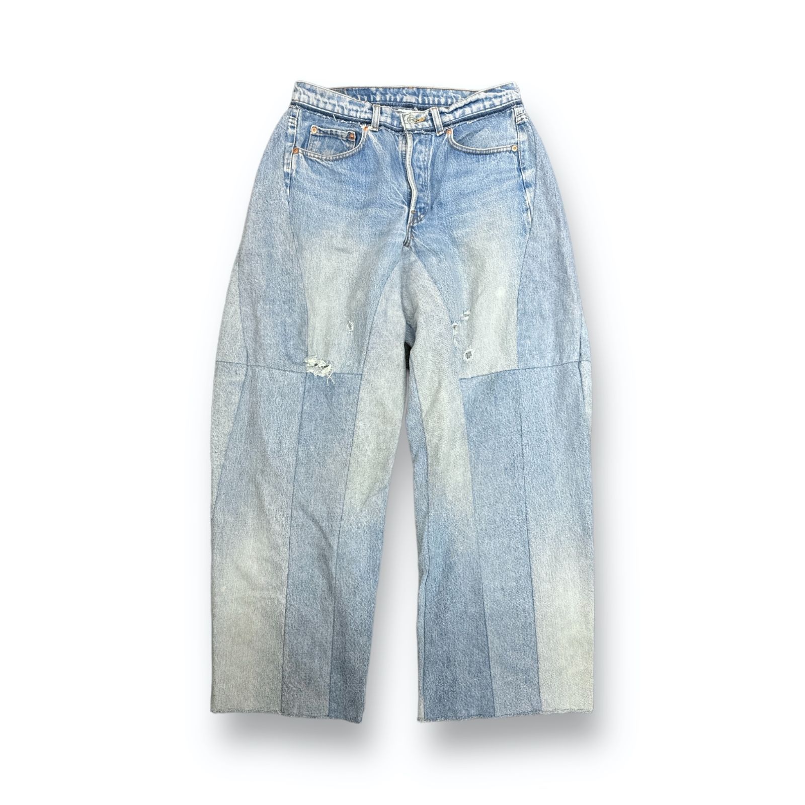 定価126500円 READYMADE 23AW DENIM WIDE 再構築 クラッシュ ワイド 