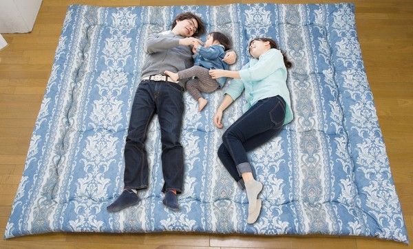 ♪家族全員で寝られる 敷布団 200✕200cm カバー付 防ダニ 抗菌 防臭