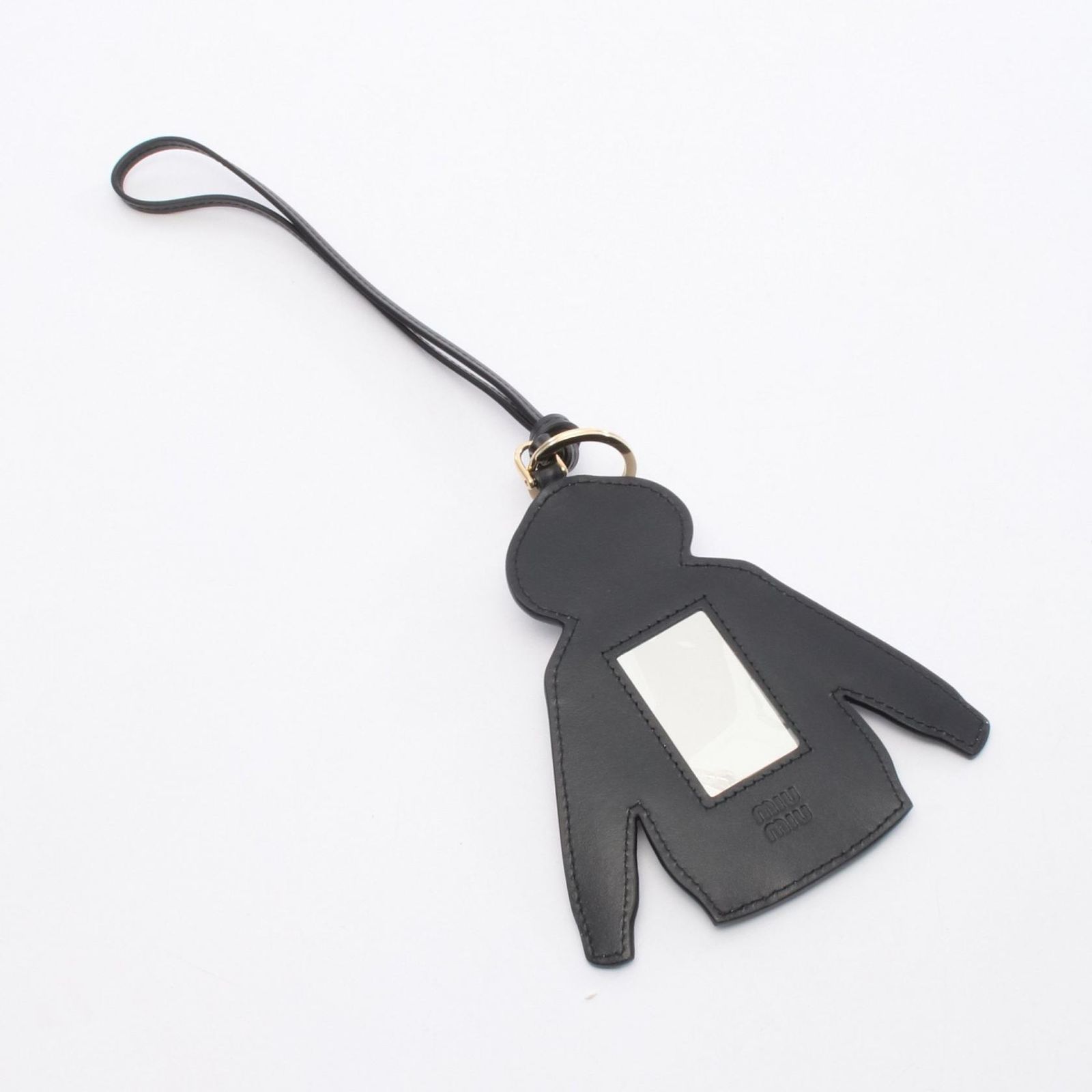 ミュウ ミュウ Miu Miu キーホルダー トリック 5TL5302CUJF0031 グレー系 スウェード レザー キーホルダー レディース