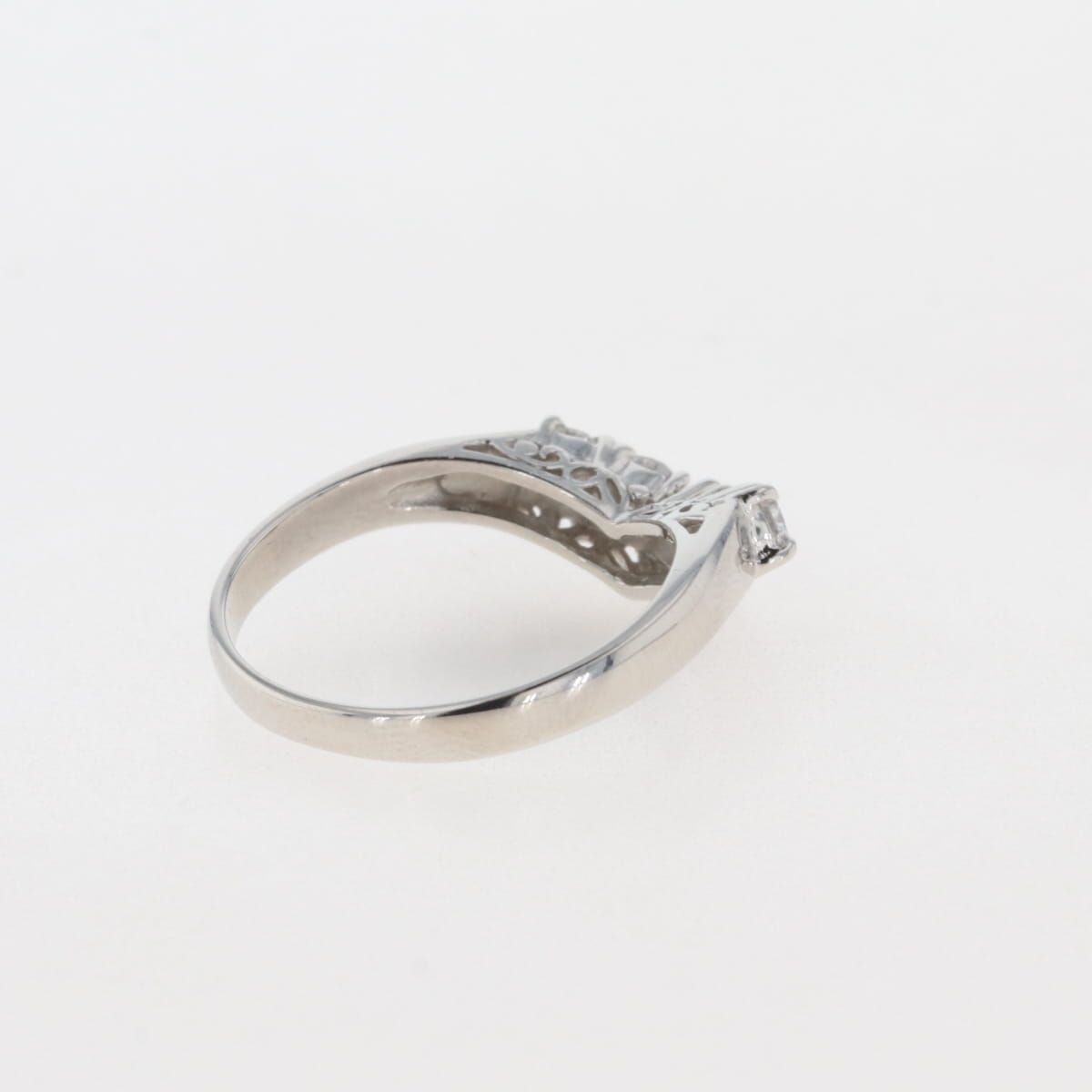 メレダイヤ デザインリング プラチナ 指輪 リング 10.5号 Pt850 ダイヤモンド レディース 【中古】 - メルカリ