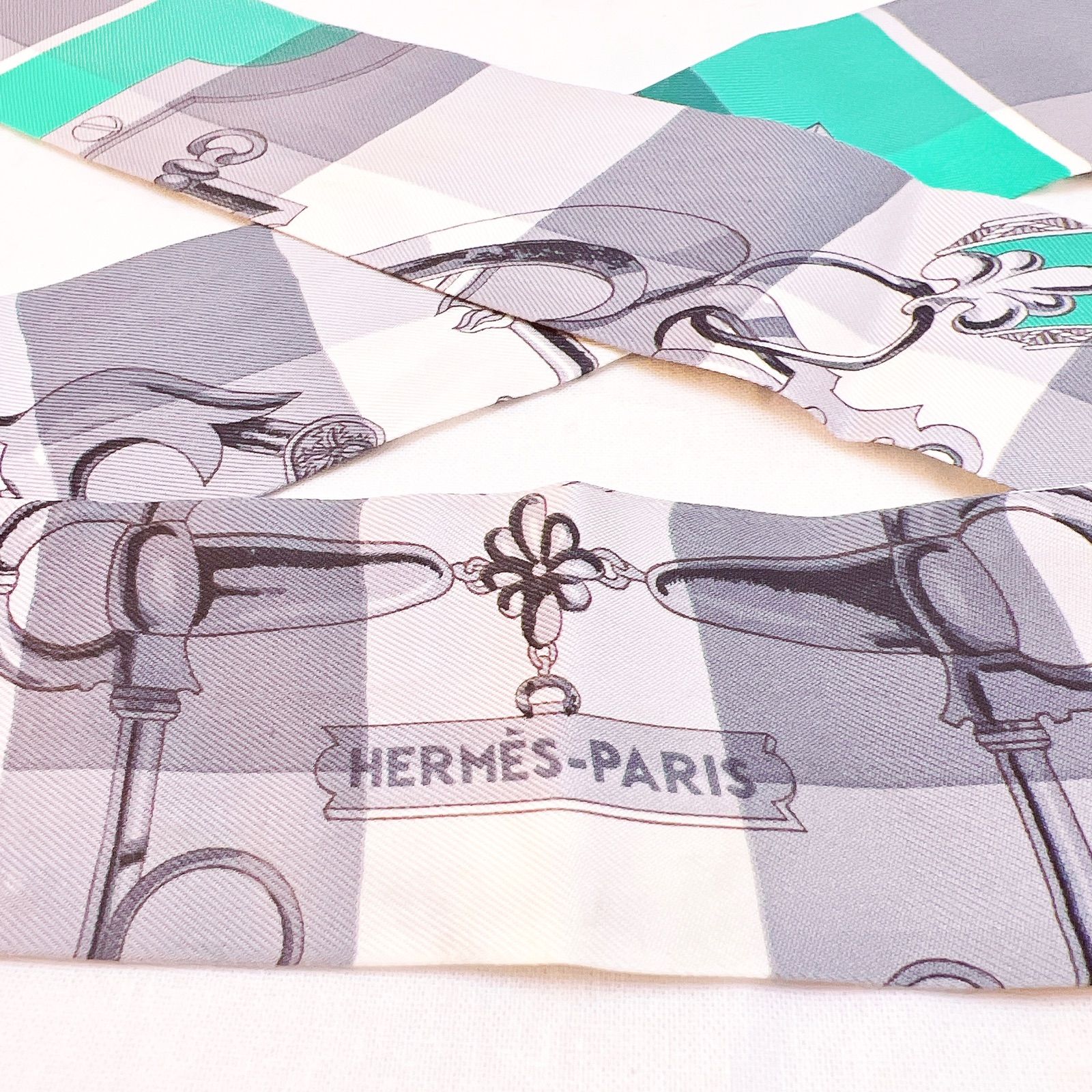 HERMES】エルメス ツイリー モール・エ・グルメット・ヴィシー グレー