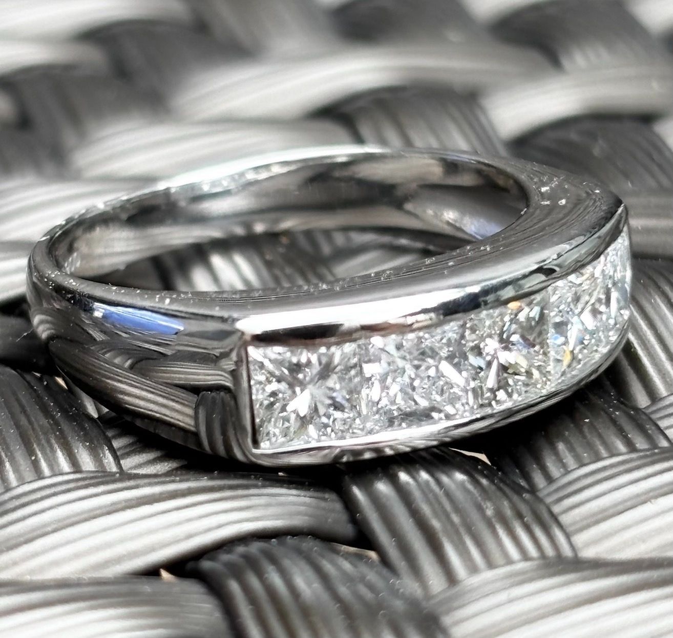 Pt900 天然 ダイヤモンド 1.51ct リング プリンセスカット