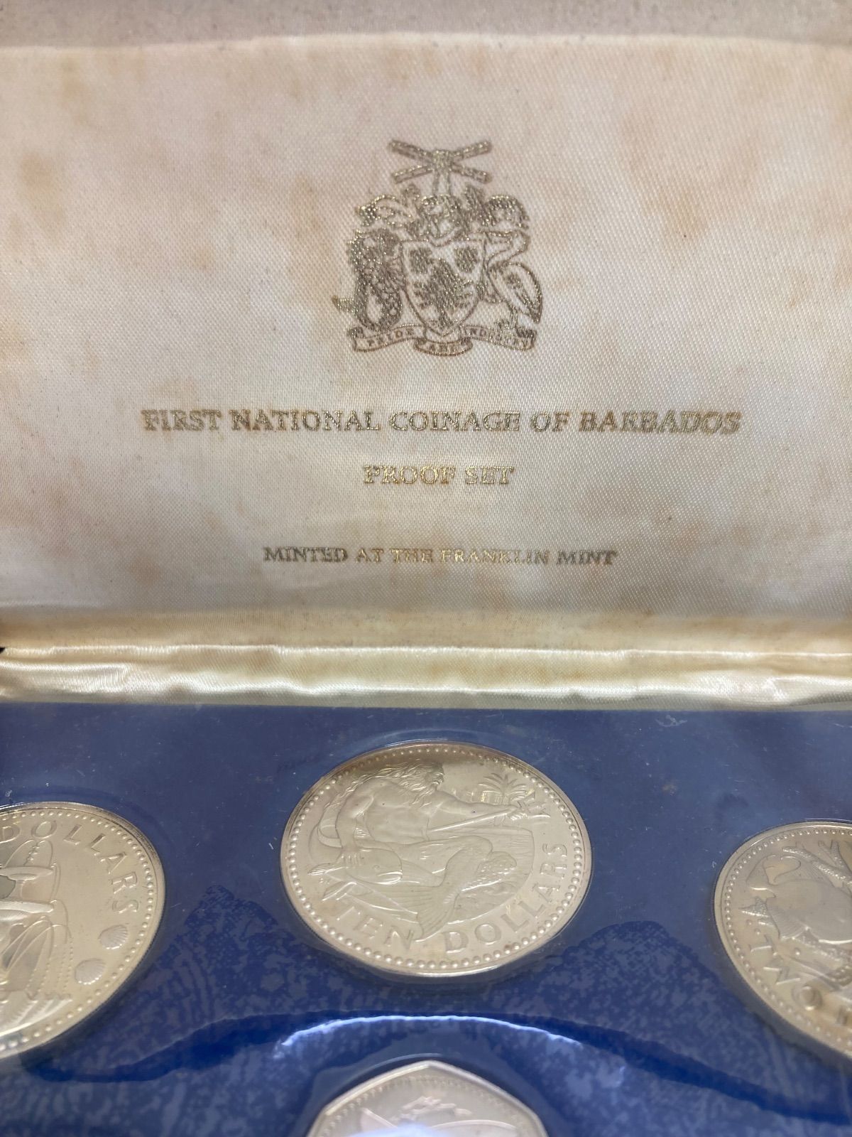 フランクリンミント　バルバドス 旧貨幣セット 銀メッキ フランクリンミント バルバドス 旧貨幣セット 銀メッキ M249