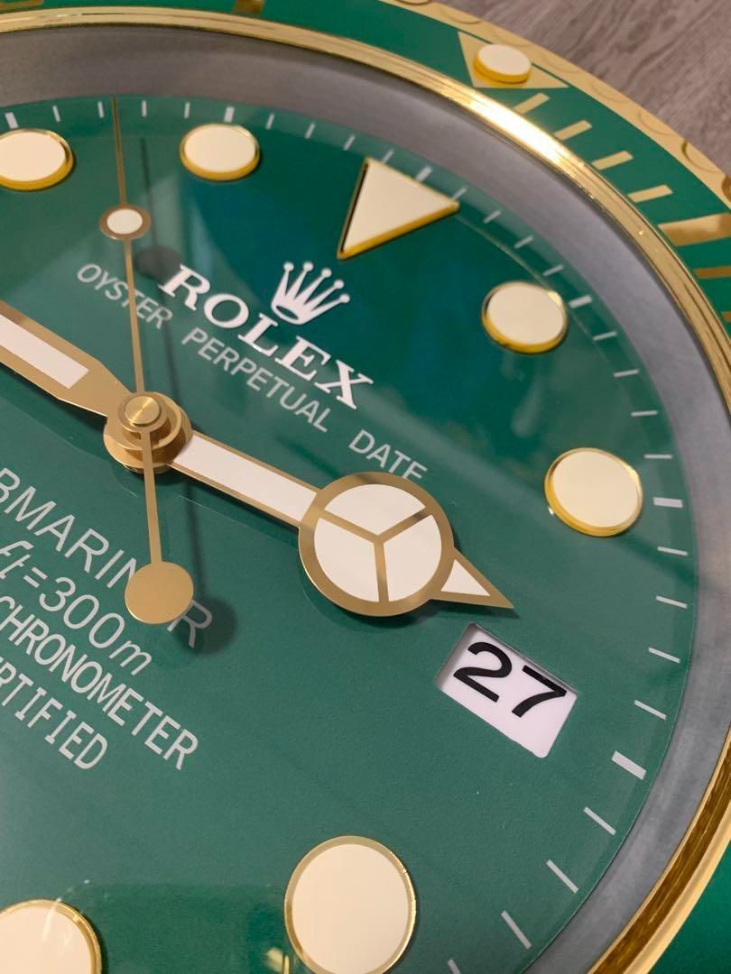 ロレックス ROLEX 掛け時計 サブマリーナグリーン-WTO輸入2