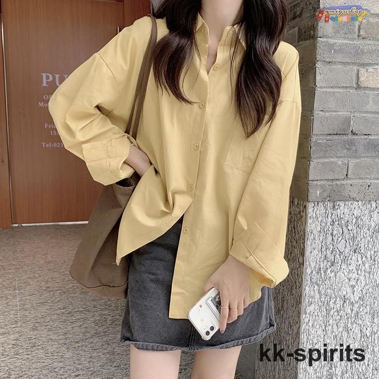 シャツ tシャツレディース 春秋 無地 トップス 長袖 小柄 シャツ