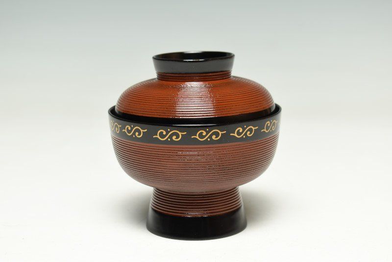 蔵A2903a 石川県無形文化財 加賀蒔絵師 小松芳光 作 糸目 吸物椀 汁椀 五客 共箱 WWW_IBETON_RU