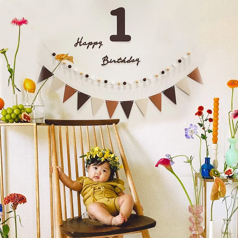 人気商品】1歳 誕生日 Uchi 飾り 可愛いシンプル 誕生日