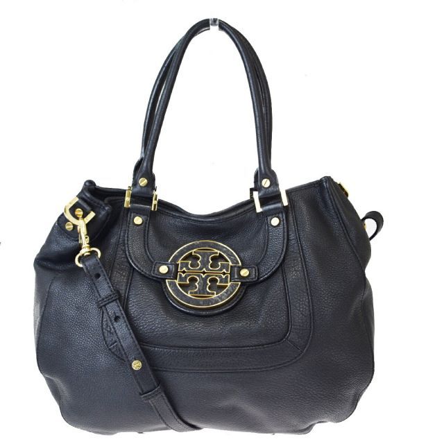 【中古】 トリーバーチ(Tory Burch) 2Way レザー ショルダーバッグ ブラック 01FA220