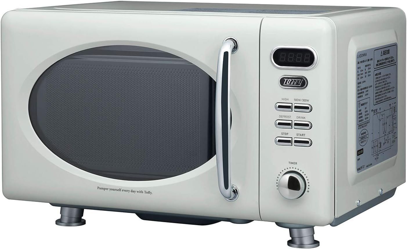 トフィー 電子レンジ フラット アッシュホワイト K-DR1 LADONNA ラドンナ Toffy