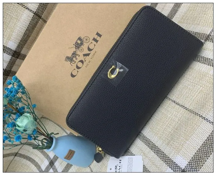 コーチ 長財布 COACH 財布 ブラック黒 アコーディオン ウォレット