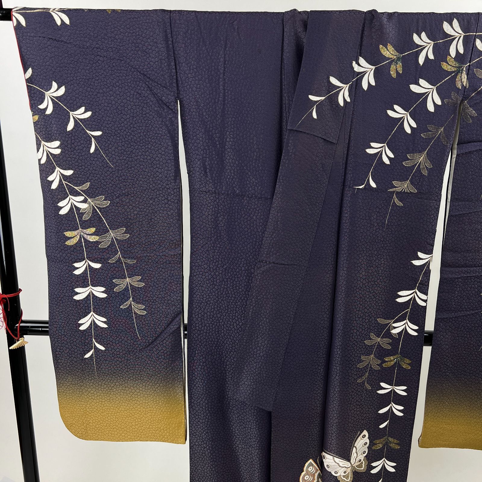 中振袖 振袖 正絹 中古品 紫色 紫 ブラウン 2S467 - メルカリ