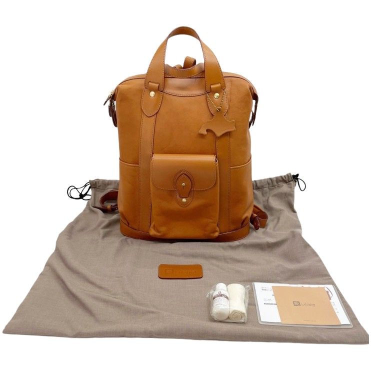 【山のよう大】いたがき 鞄 あぶみリュック 大 キャメル いたがき あぶみリュック 大 キャメル