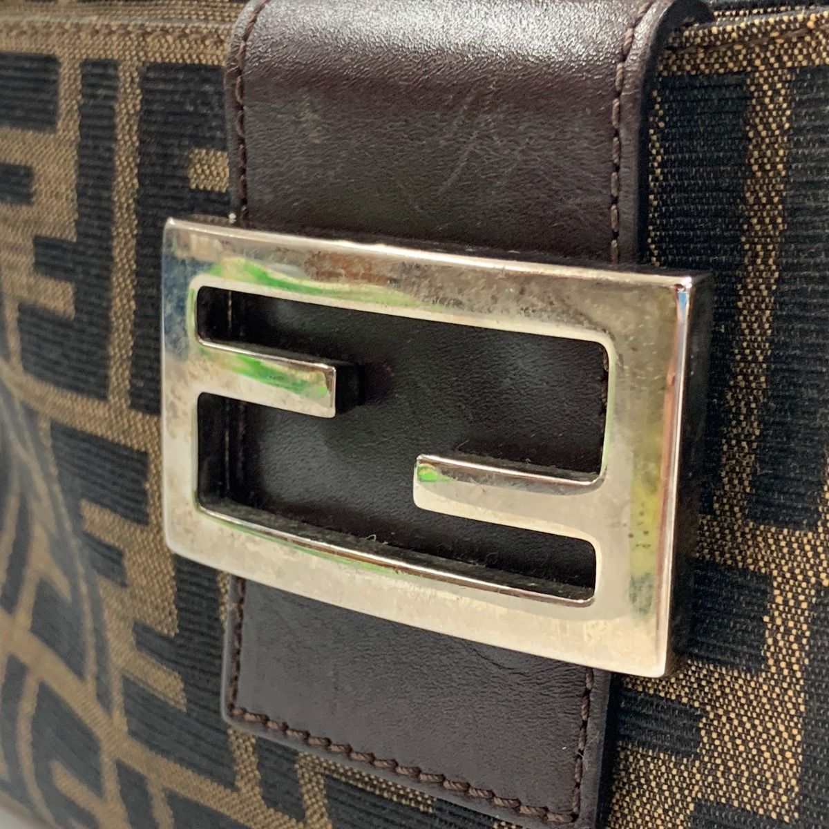 〇〇FENDI フェンディ ズッカ マンマバケット セミショルダーバッグ 26566 ブラウン
