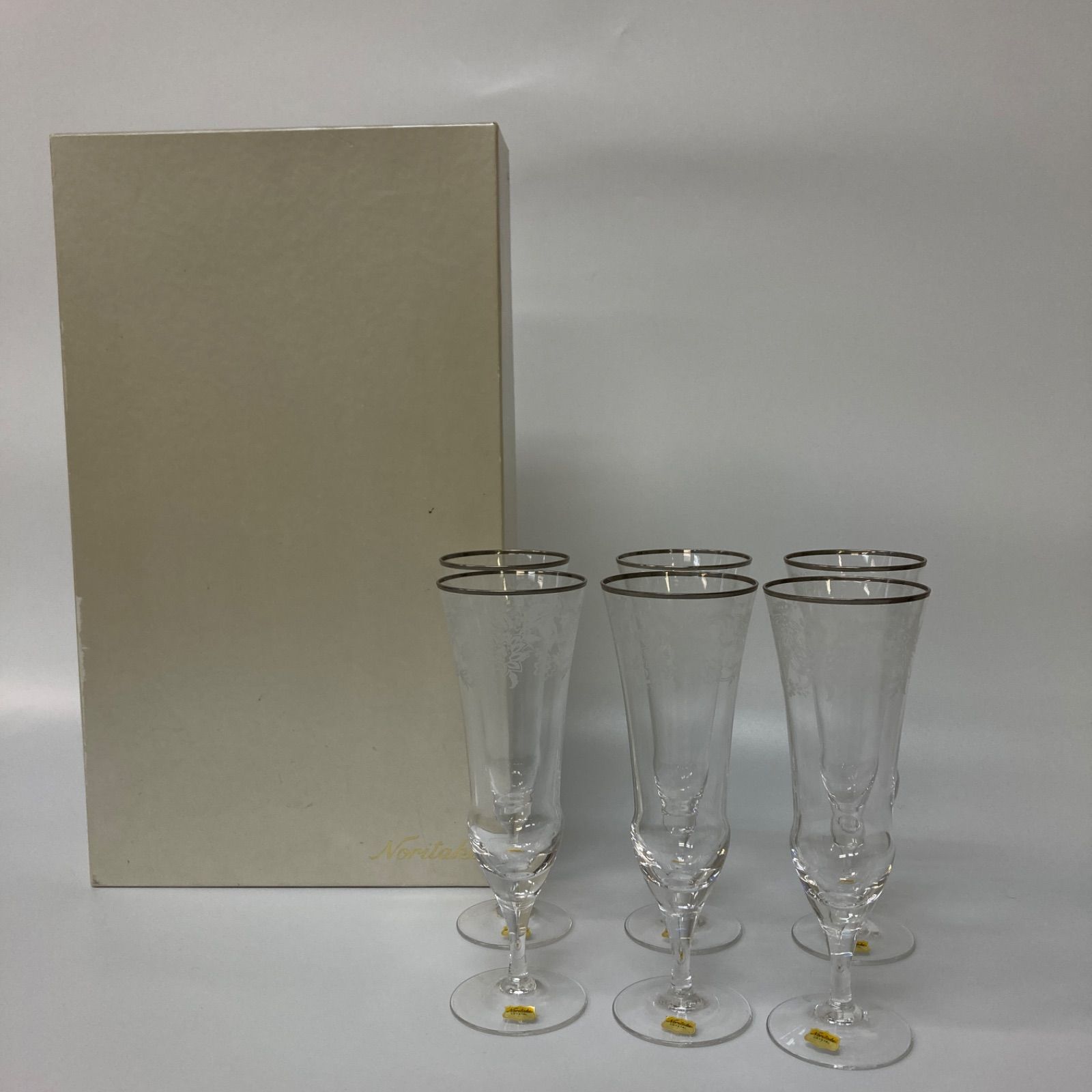Noritake. ノリタケ シャンパングラス ワイン 6本セット k999