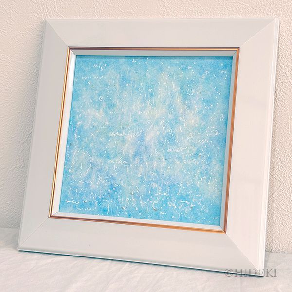抽象画パステルアート 雨