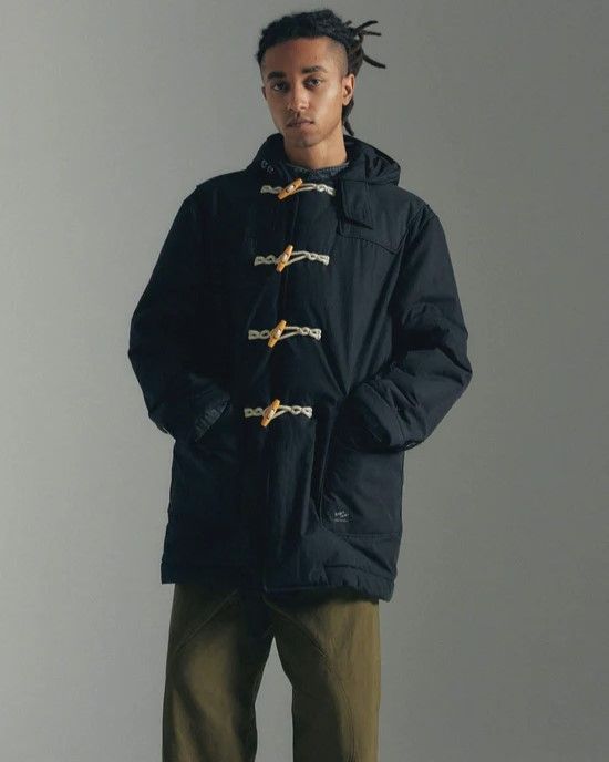 ARMY TWILL アーミーツイル COTTON NYLON DUFFEL COAT BLACK コットンナイロン ダッフルコート イギリス軍 中綿