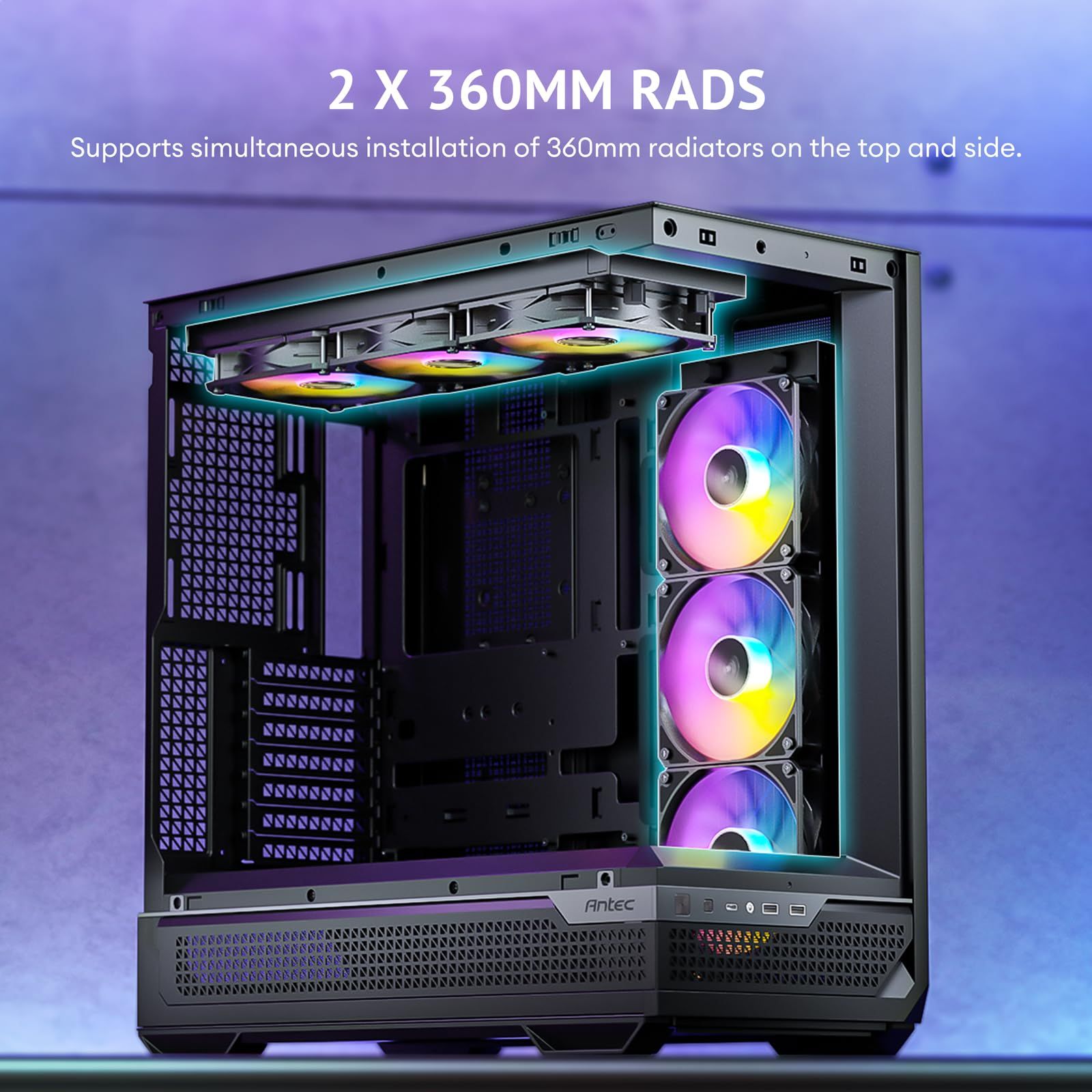  Antec Constellation C 7 ARGB 強化ガラスパネル搭載 冷却型ミドルタワーPCケース その他 PCパーツ