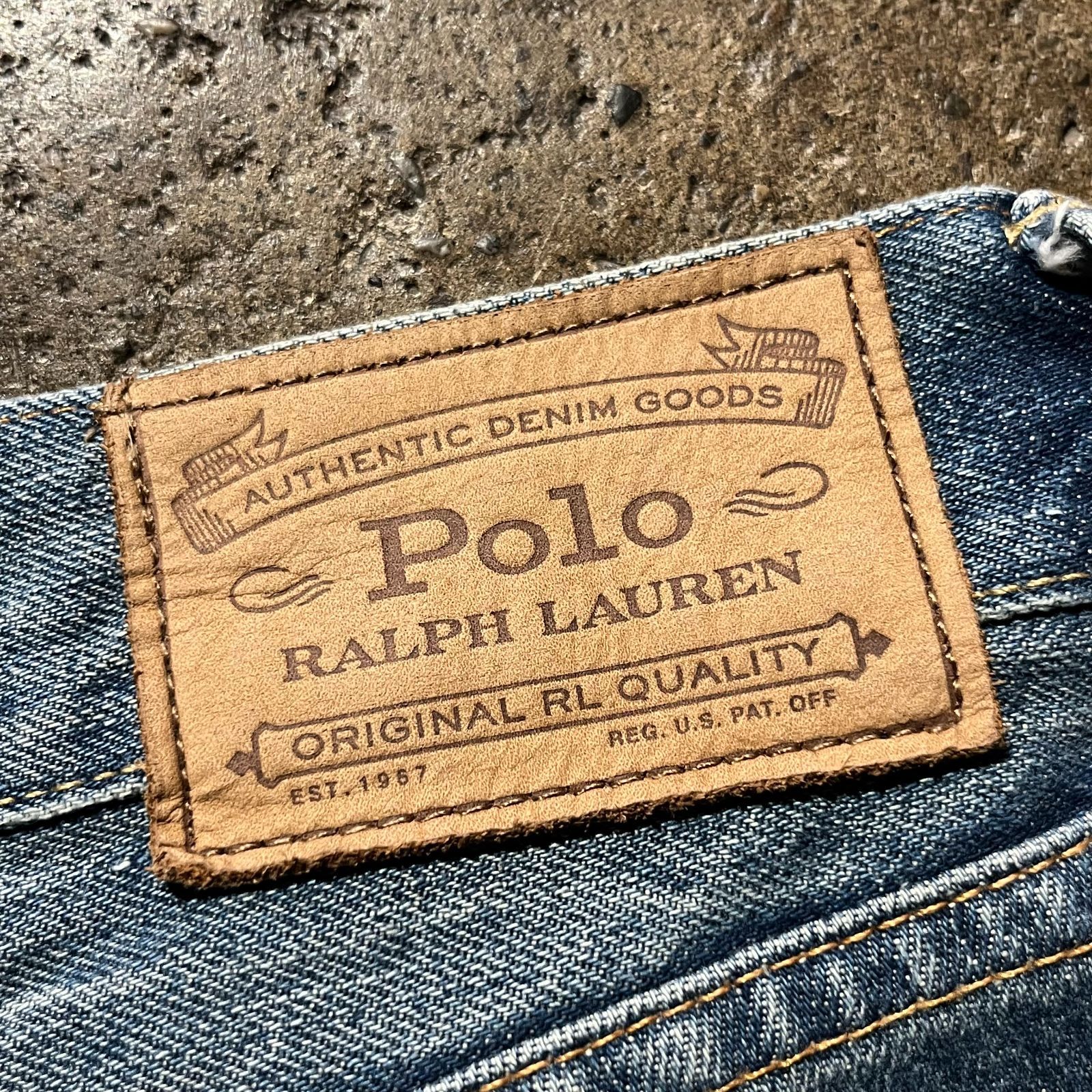 Polo RALPH LAUREN THE SULLIVAN SLIM パッチワークデニム ダメージ
