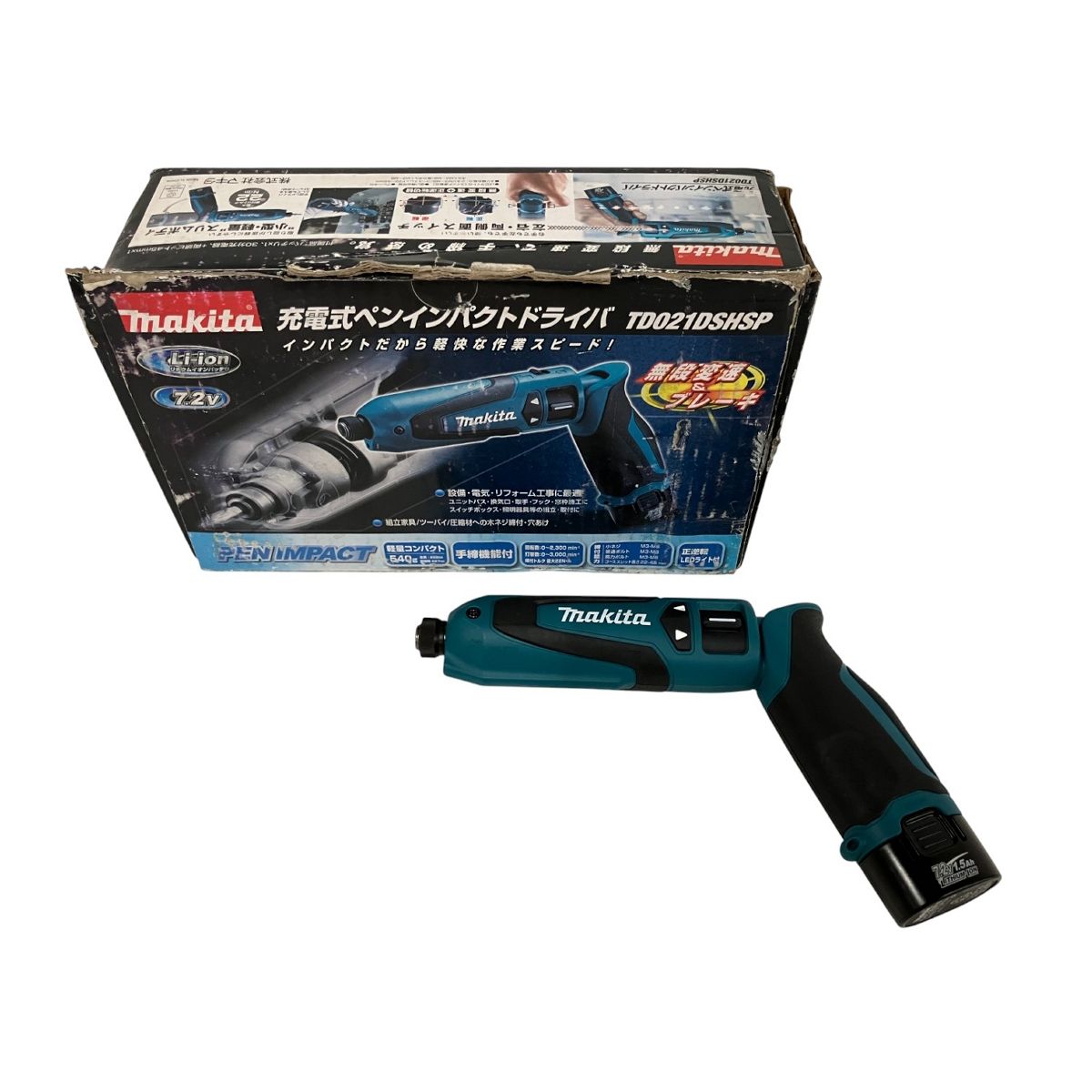 makita TD021D 充電式 ペンインパクトドライバ バッテリー付き 電動工具 マキタ B10435618