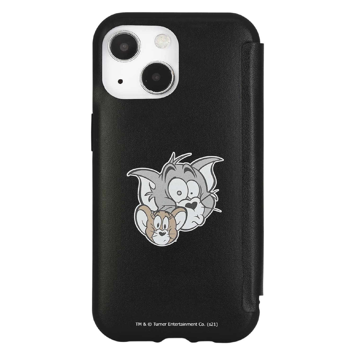 【在庫処分】トムとジェリー IIIIfit Flip iPhone13 グルマンディーズ mini/12 mini(5.4インチ)対応ケース トムとジェリー TMJ-123A ブラック