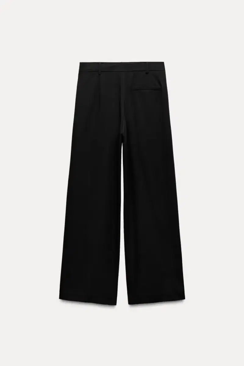 Zara 黒 サイド ボタン プリーツ ディテール スラックス パンツ