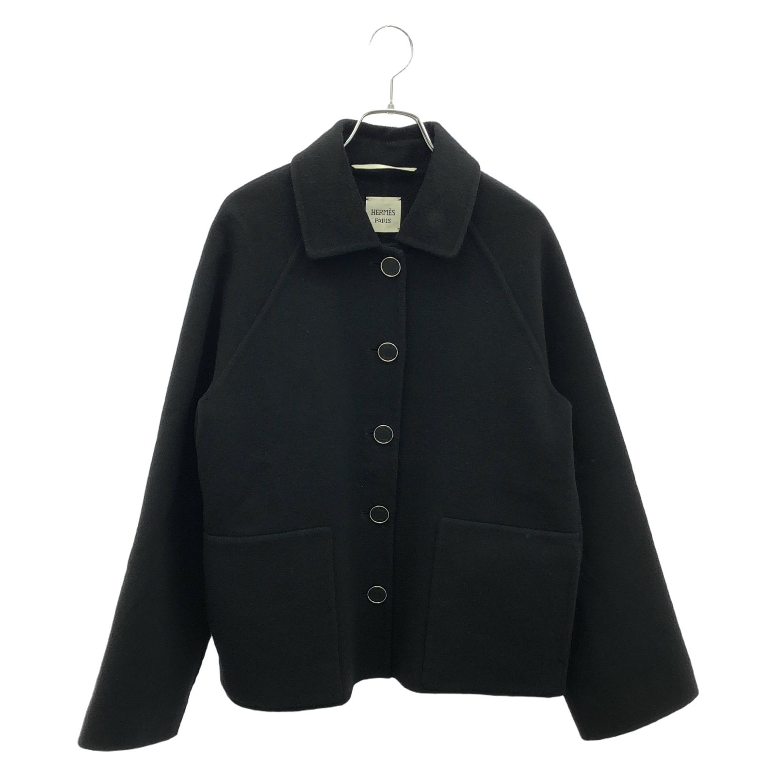 エルメス HERMES その他ジャケット アウター ブラック カシミヤ アウター レディース Used A
