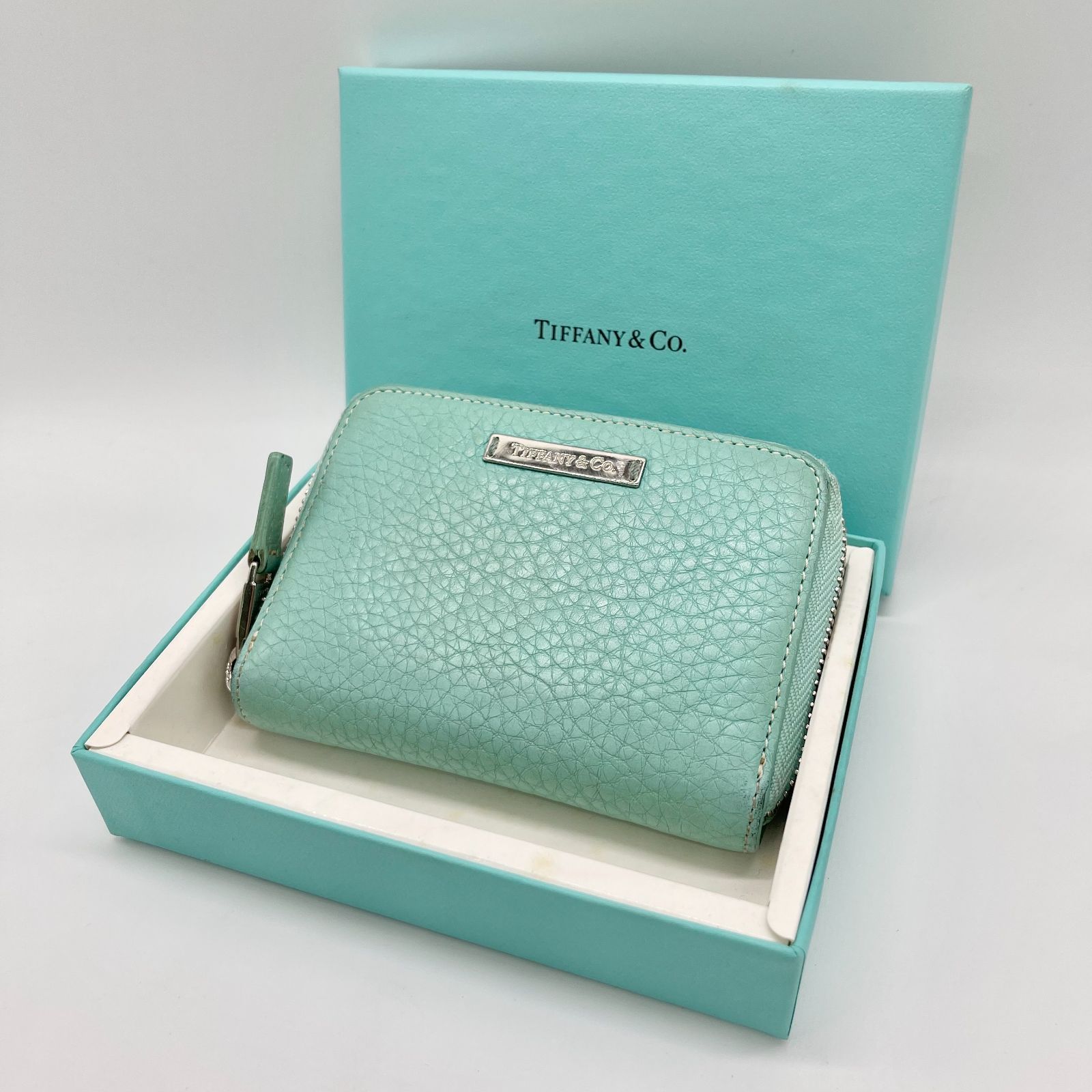Tiffany&Co. ティファニー レザー ケース ラウンドファスナー TIFFANY&Co. ティファニー ラウンドファスナー レザー コインケース