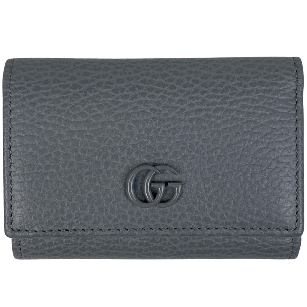 GUCCI GGマーモント 三つ折り財布 グレー
