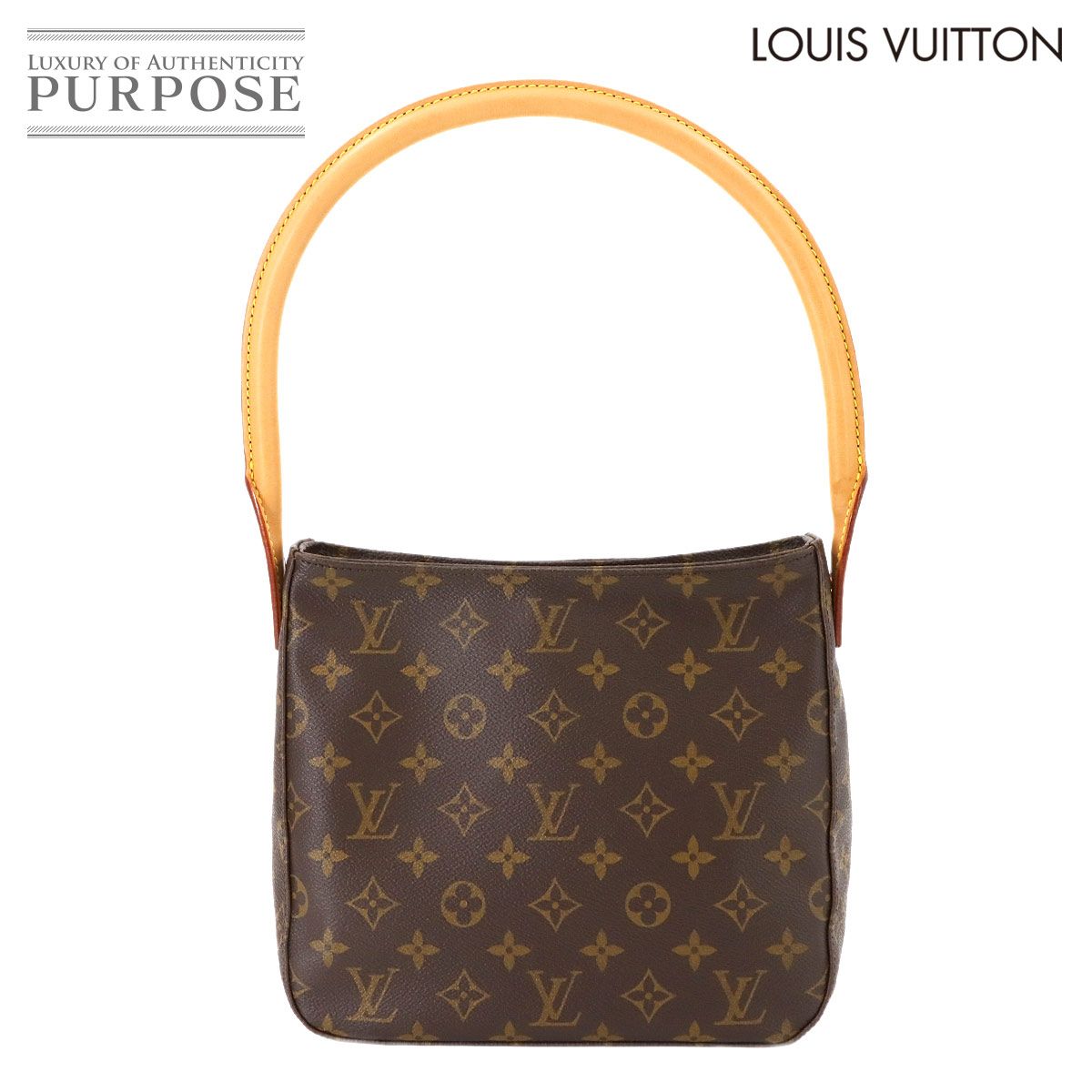 ルイ ヴィトン LOUIS VUITTON モノグラム ルーピング MM ショルダー バッグ ブラウン M51146 Looping MM 90282872