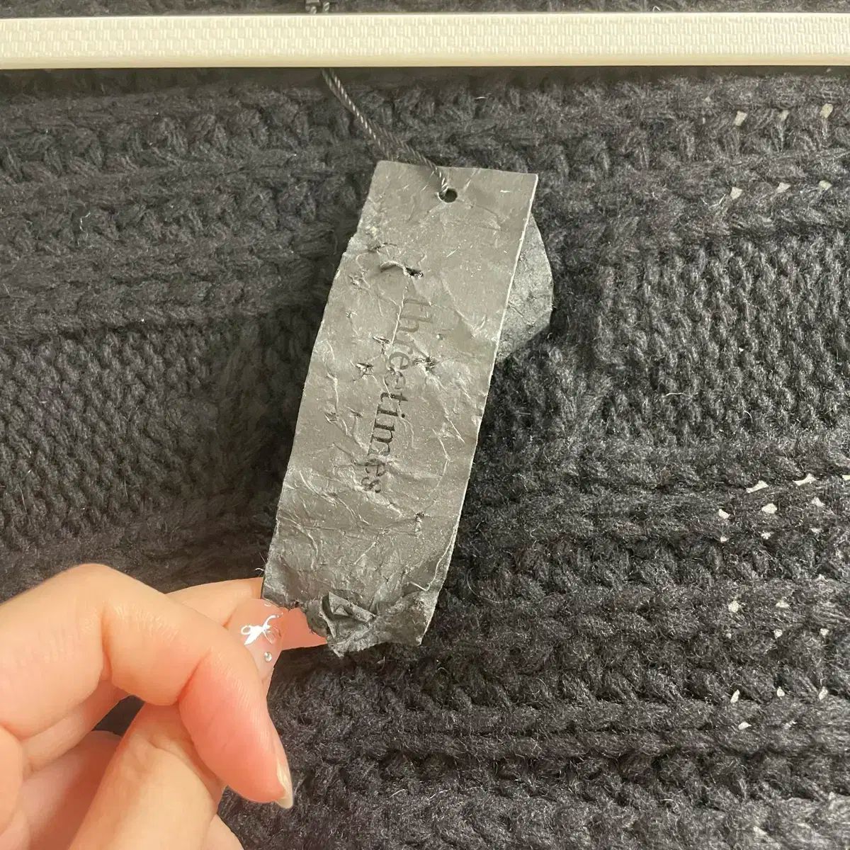 threetimes スリータイムズ 21fw ケーブル ボレロ 黒