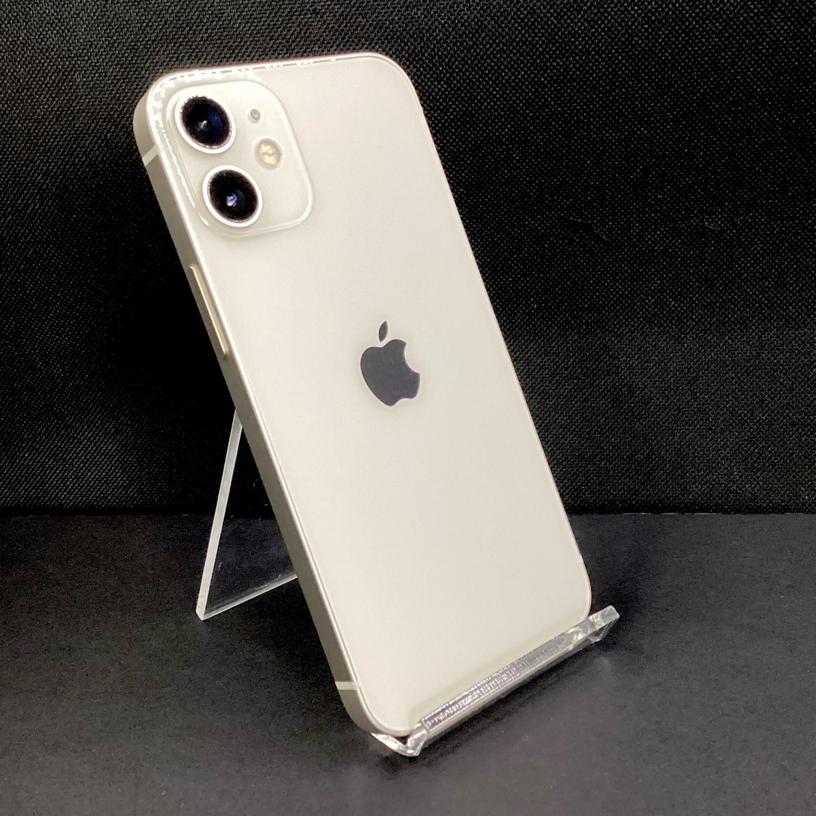 【全額返金保証】【最速発送】Apple iPhone 12 mini 128GB ホワイト docomo 動作確認済 白ロム 77%