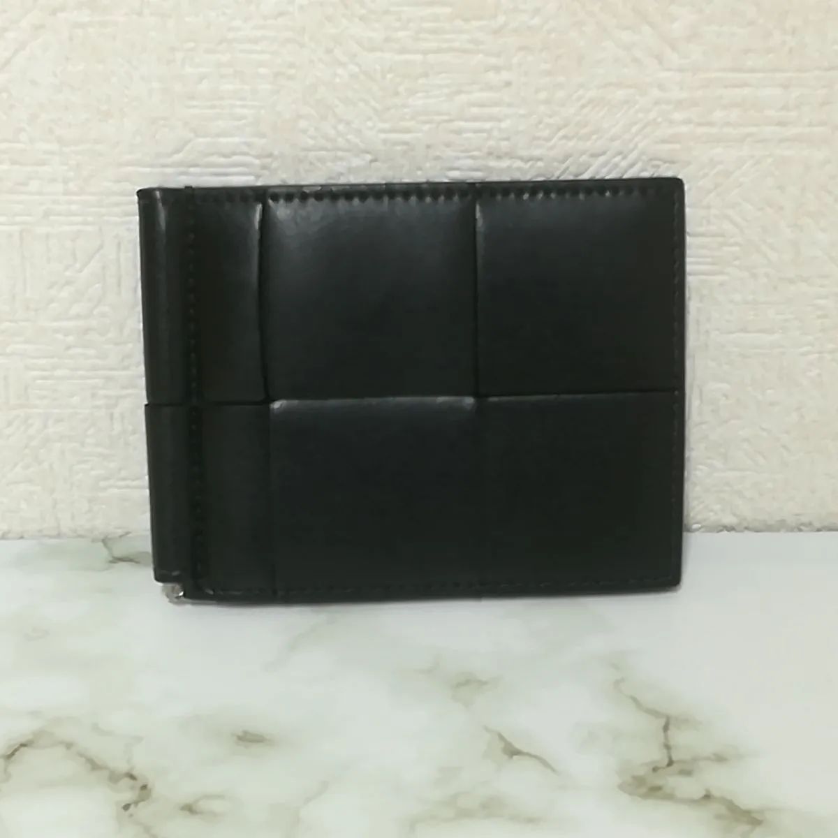 Bottega Veneta ブラック / パラキート カセット マネークリップ付き二 